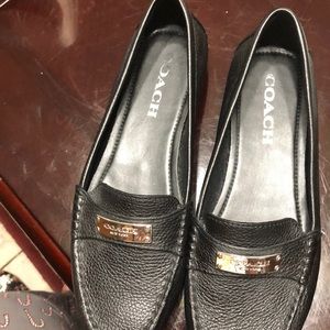 Black coach loafers